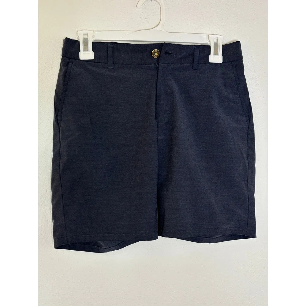 Johnnie-O Prep-Formance Navy Blue Heathered Golf Shorts Boys Size 12